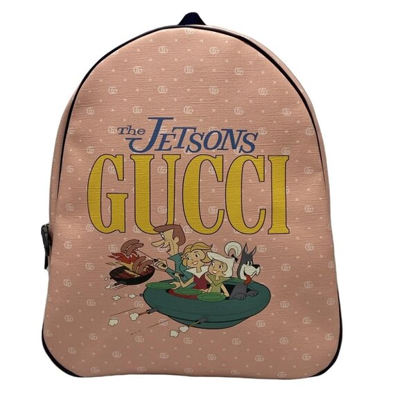 Auth GUCCI GG Plus/GG Supreme, Children's 433578 Pink Navy PVC Leather - - Picture 1 of 14